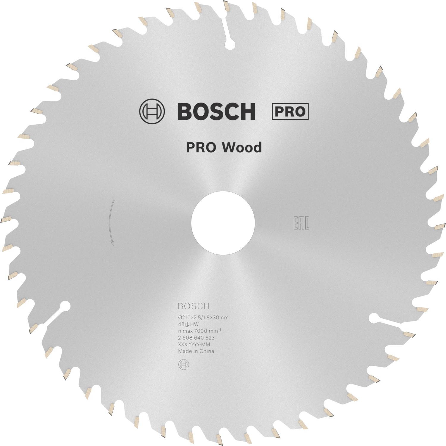 E-shop Bosch Pílový rezný kotúč PRO Wood, pr. 210 x 30 x 2,8 mm (z48)