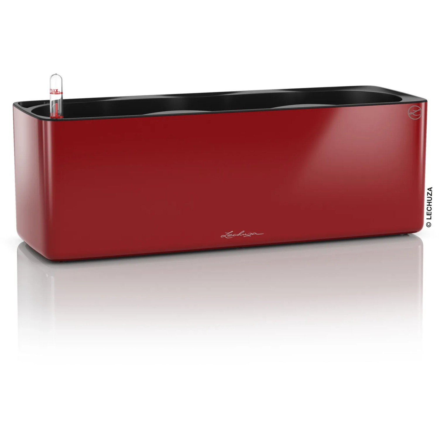 E-shop Lechuza Truhlík Cube Glossy Triple scarlet, 135 x 140 x 400 mm
