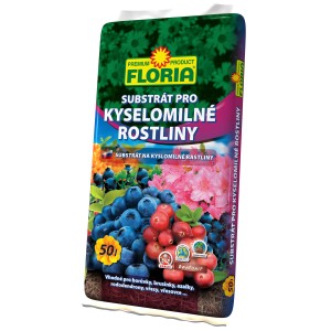 Vrece zeminy Floria pre kyslomilné rastliny. Ideálne pre rastliny vresoviskového typu, ako sú rododendrony a azalky.