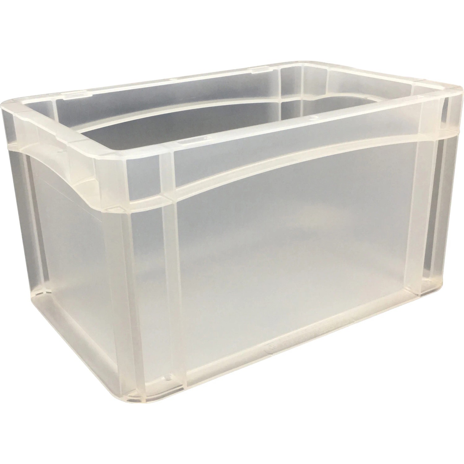 E-shop Surplus Systems Eurobox s plnou stenou, transparentný, 7,2 l, 300 x 200 x 170 mm