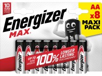 Energizer Alkalická ceruzková batéria AA, 8 ks