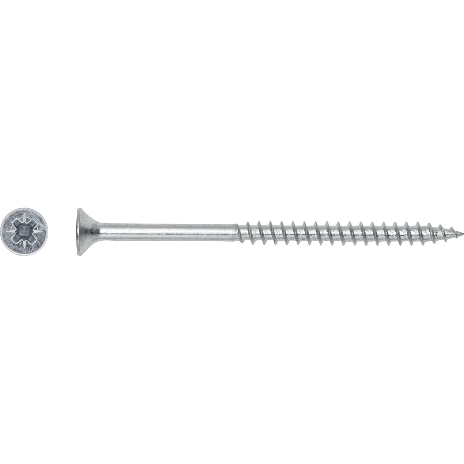 E-shop Uni skrutky so zápustnou hlavou TX30 čiastočný závit bielo pozink. 6x60 mm, 6 ks