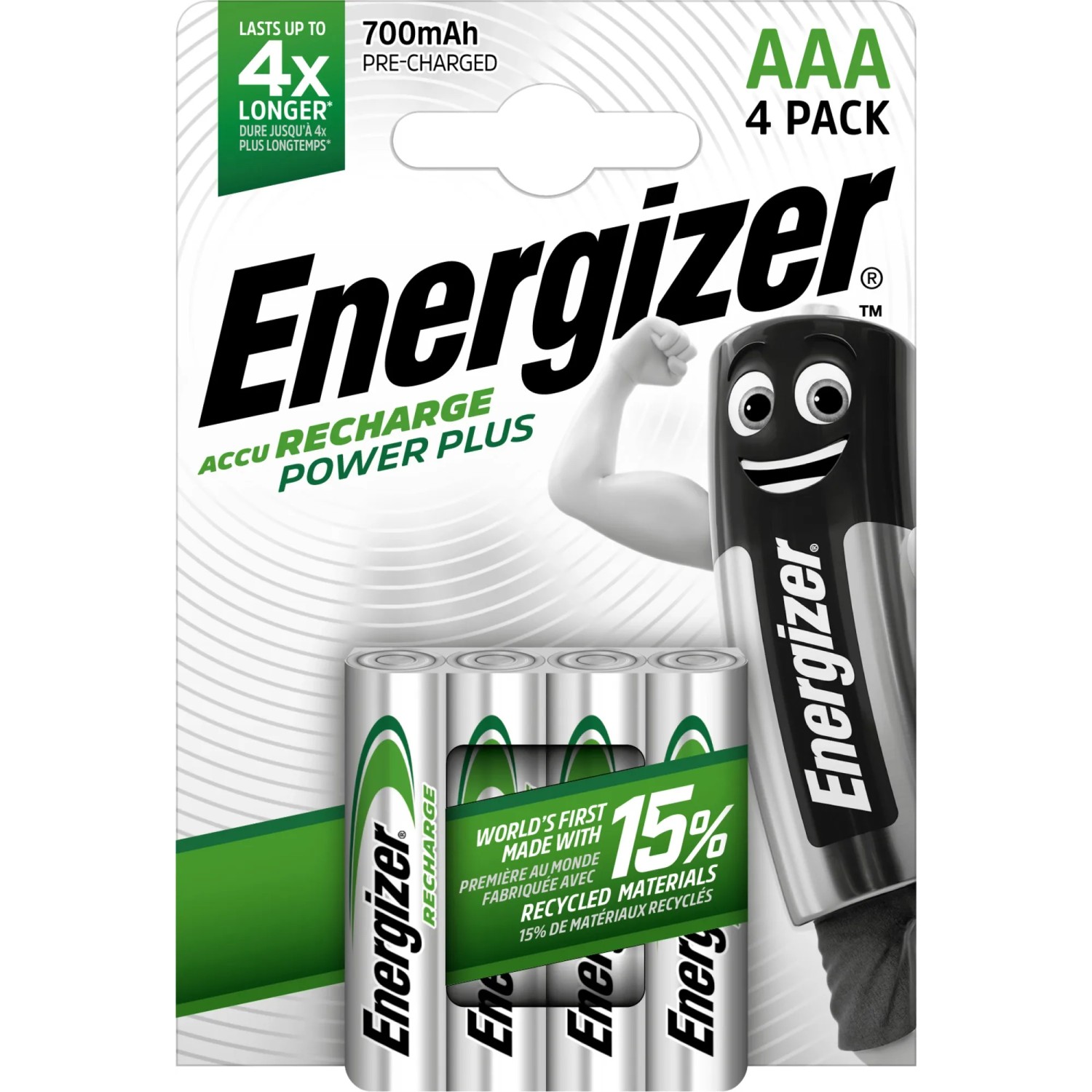 E-shop Energizer NiMH Batérie Power Plus Micro (AAA) 700 mAh, 4 ks
