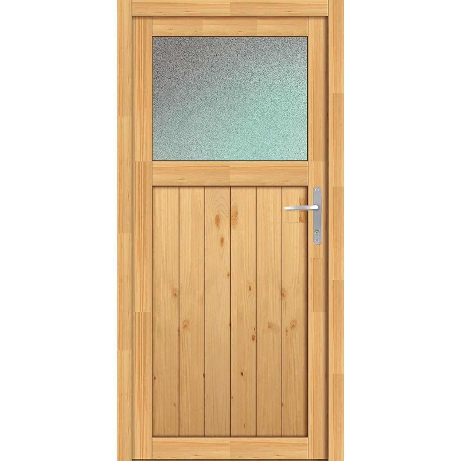 E-shop PANTO Drevené vedľajšie vchodové dvere NET-501 prírodný smrek, 98 x 200 cm, P