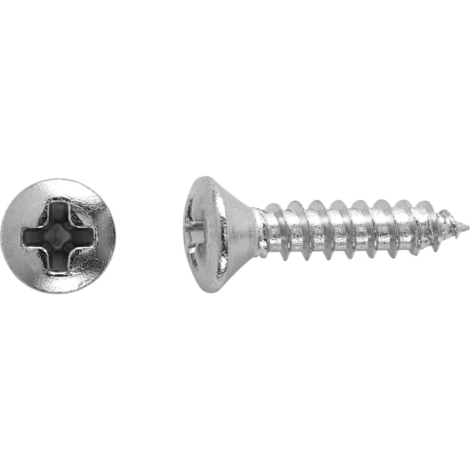 E-shop Skrutka do plechu so šošovkovou hlavou PH2 plný závit oceľ A2 4,2 x 19 mm, 12 ks