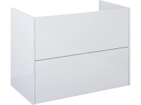 Maximus Skrinka pod umývadlo Velo, 2 zásuvky, lesklá biela, 80 cm