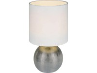 OBI Stolová lampa Pomonte strieborná 1 x E14 max. 40 W, 16 x 16 x 29 cm