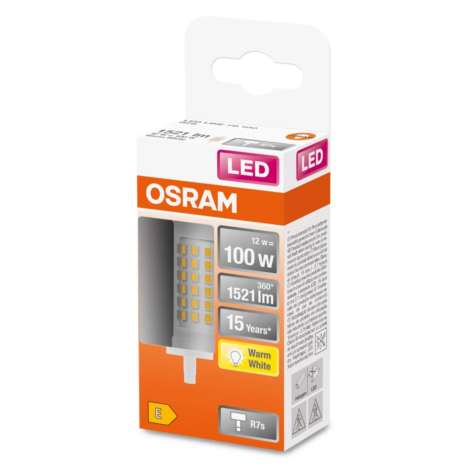 E-shop OSRAM LED žiarovka LINE78 100 11,5 W R7S 2700 K teplá biela