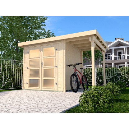 Weka Drevený záhradný domček 321 A veľ. 5, prírodný, 414 x 250 cm