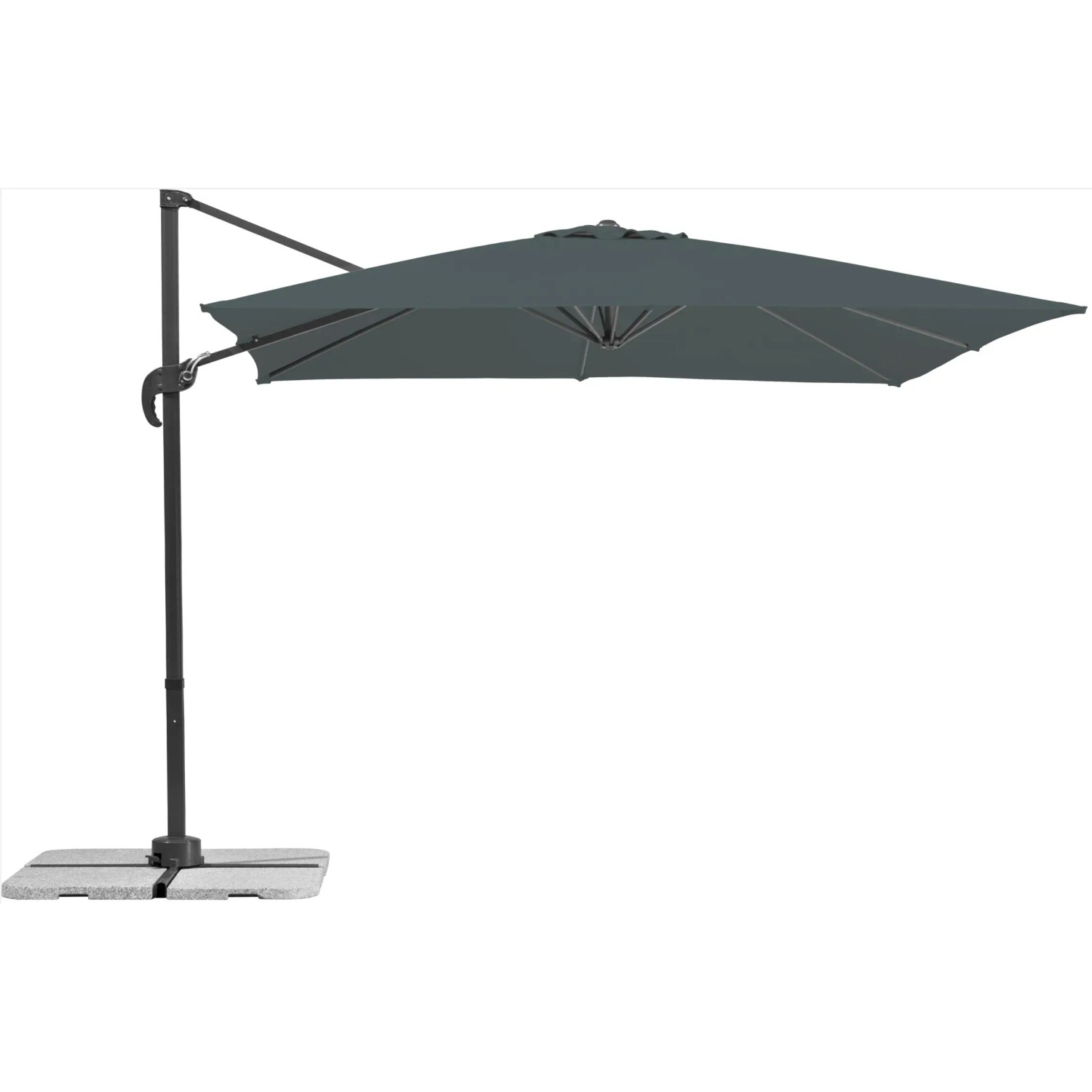 E-shop Schneider Slnečník Rhodos Junior antracitový 270 x 270 cm
