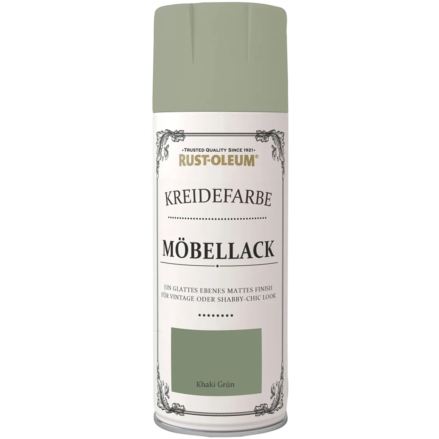 E-shop Rust-Oleum Kriedová farba na nábytok, khaki zelená matná, 400 ml