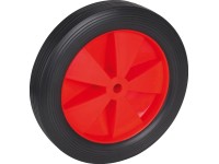 Koleso s plastovým ráfikom a drážkovaným profilom červený, pr. 200 mm, 40 kg