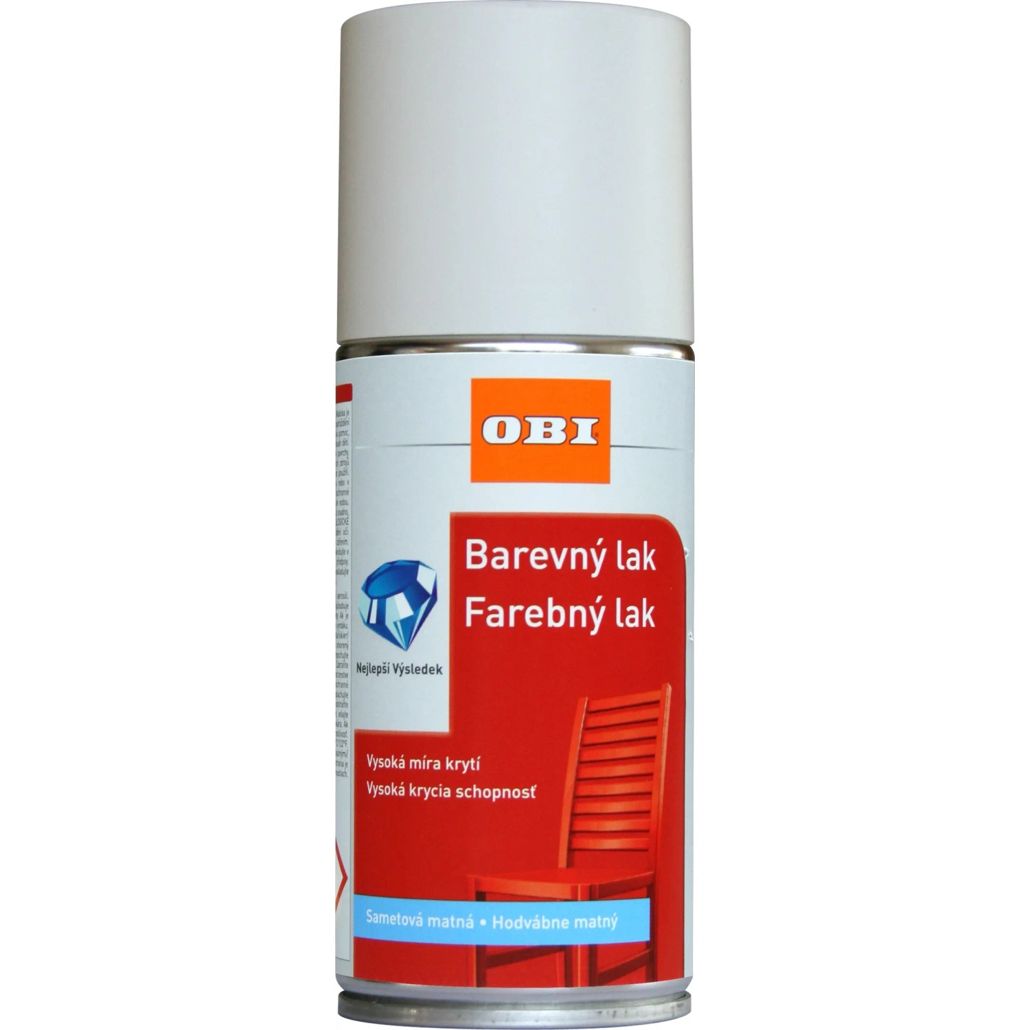 E-shop OBI Lak v spreji hodvábne matný RAL 9010 biela 150 ml