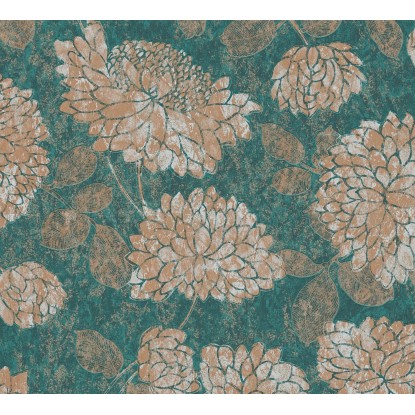 A. S. Creation Vliesová tapeta Attractive Motív kvetov zeleno-zlatá