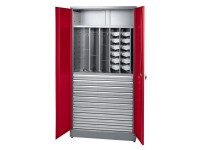 Küpper Vysoká skrinka 70881, 1dvoj.dvierka/10zásuviek/3steny/18box 180x 91x 45cm