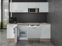 Flex-Well Kuchyňa Valero 210 cm/typ 1 - chladnička/mikrovlnka/var.doska/umývačka