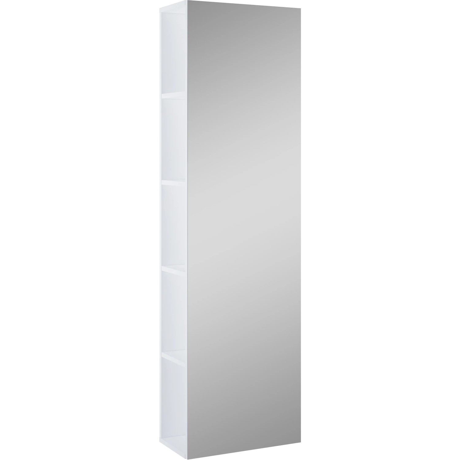 E-shop Maximus Vysoká kúpeľňová skrinka Universal, 1 dvierka, biela, 150 x 43 x 23,6 cm
