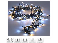 Koopman Svetelná reťaz 400 LED teplá/studená biela, zelený kábel, 8 m