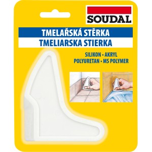 t.b.t. Špeciálna špachtľa, biela plastová forma pre silikónové a akrylové škáry.