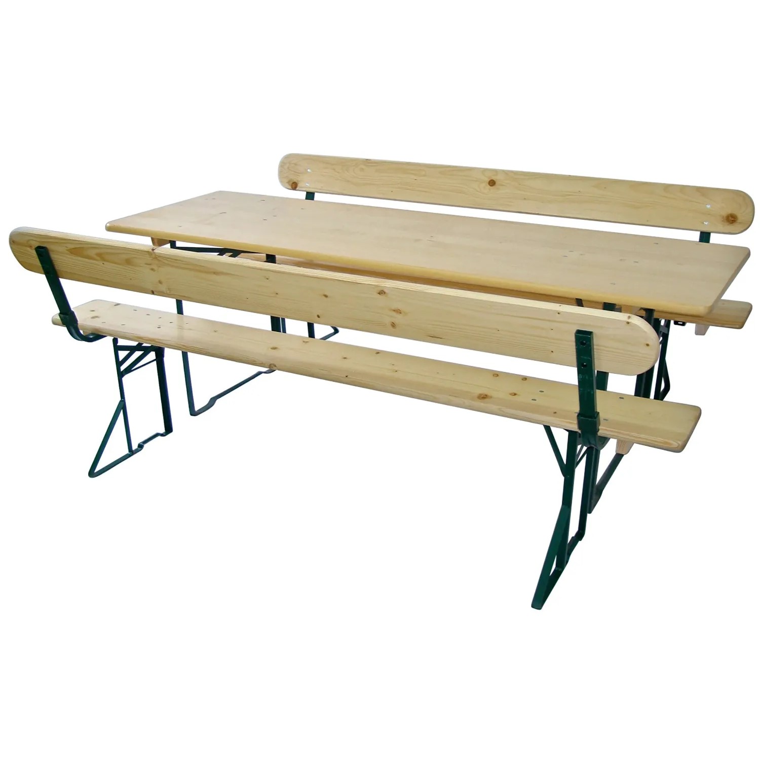 E-shop Pivný set s chrbtovou opierkou, stôl 220 x 70 cm, bor. drevo/oceľ, 3dieln