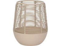 Koopman Drôtený svietnik na čajovú sviečku, béžová, pr. 10 x 12 cm