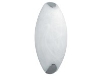 Rabalux Nástenné svietidlo Opale, chróm / alabaster, 12 x 26 cm