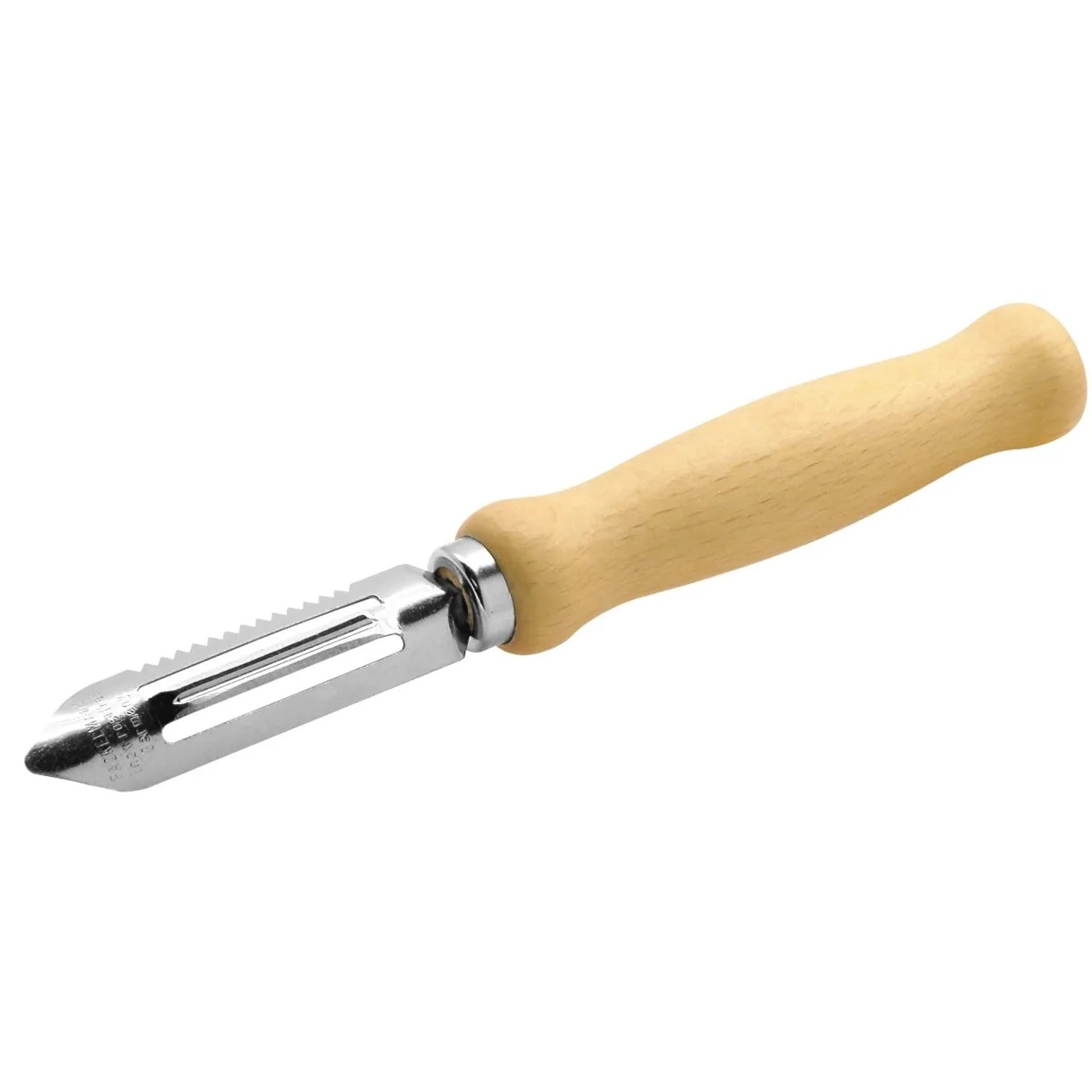 E-shop Škrabka 12 cm, nerez / drevo