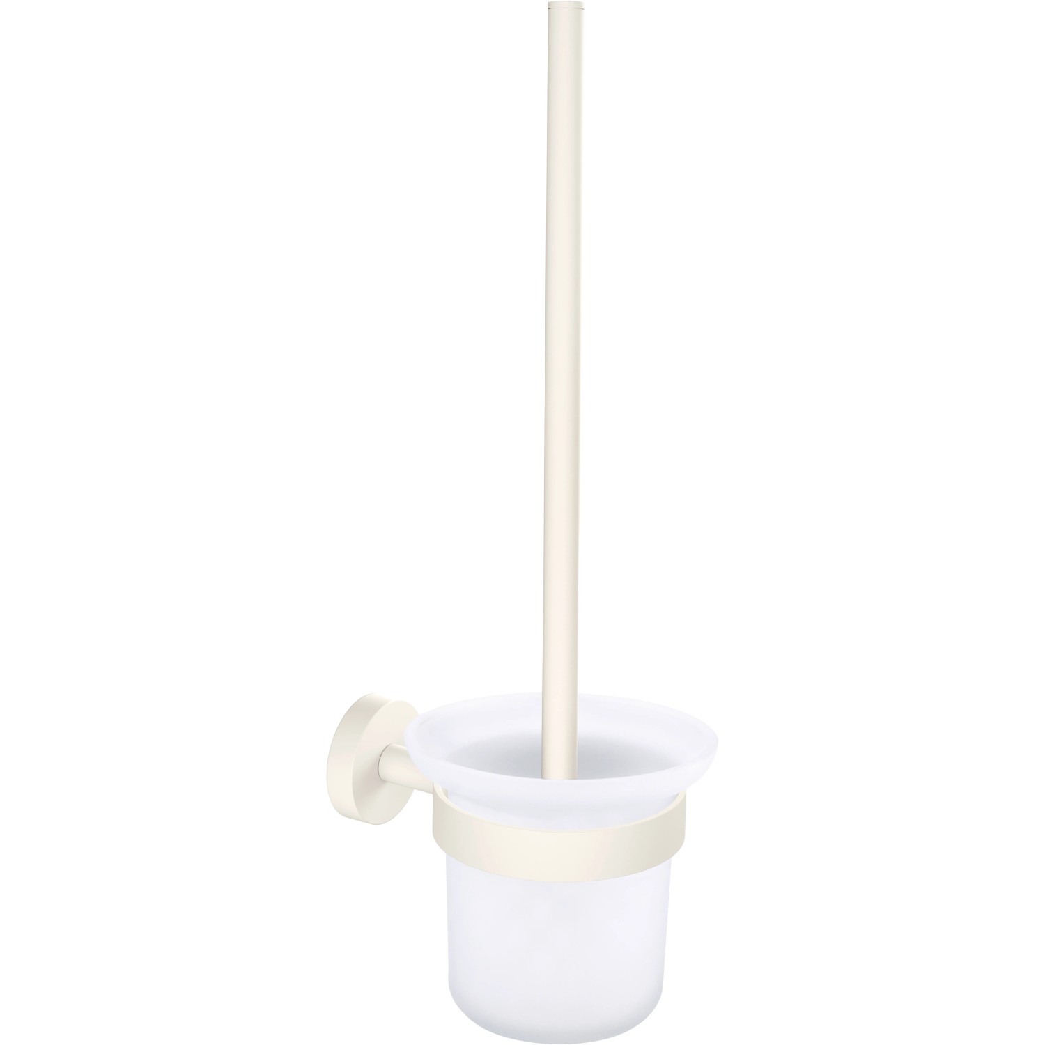 E-shop tesa Súprava WC štetky s nástenným držiakom Moon, matná biela, pr. 11 x 38 cm