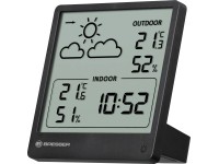 BRESSER Bezdrôtová Meteostanica Slim, čierna