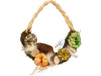 Malá girlanda s krmivom - priemer cca 45 x 30 cm