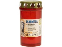 Cintorínska sviečka Madona s plechovým viečkom, červená, 135 g
