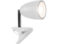 OBI LED lampa s klipom Vidorni biela