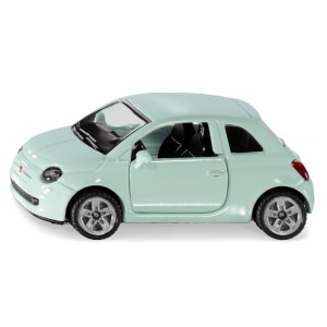 Svetlomodré autíčko, model Fiat 500, pre zábavu a hry.