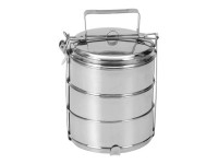 Nerezový jedlonosič 3-dielny, uzáver spona, pr. 16 cm