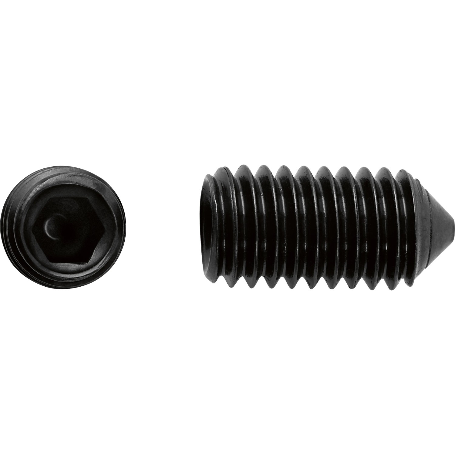 E-shop Nastavovacia skrutka SW4 čierno pozinkovaná M5 x 10 mm, 8 ks
