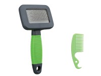 Trixie Jemná kefa na malé zvieratá 7 cm x 13 cm zelená