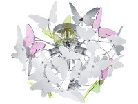 REALITY Stropné svietidlo BUTTERFLY chróm 3 x G9 max. 28 W, pr. 45 x 28 cm