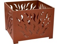 Ohnisko s dizajnom plameňov priemer 38 cm hrdzavý vzhľad