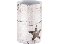 Wenko Pohár na zubné kefky Star keramika sivohnedo-sivý Wenko Pohár na zubné kefky Star keramika sivohnedo-sivý