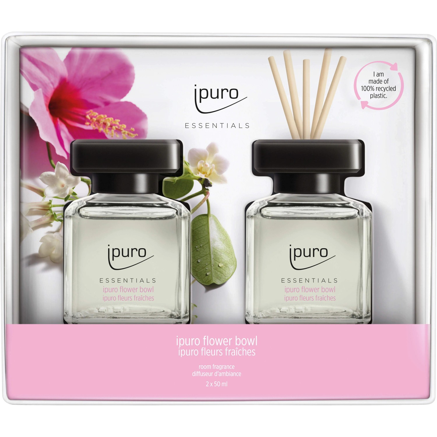 E-shop Ipuro Súprava aroma difuzérov Essentials, Flower Bowl, 2x 50 ml