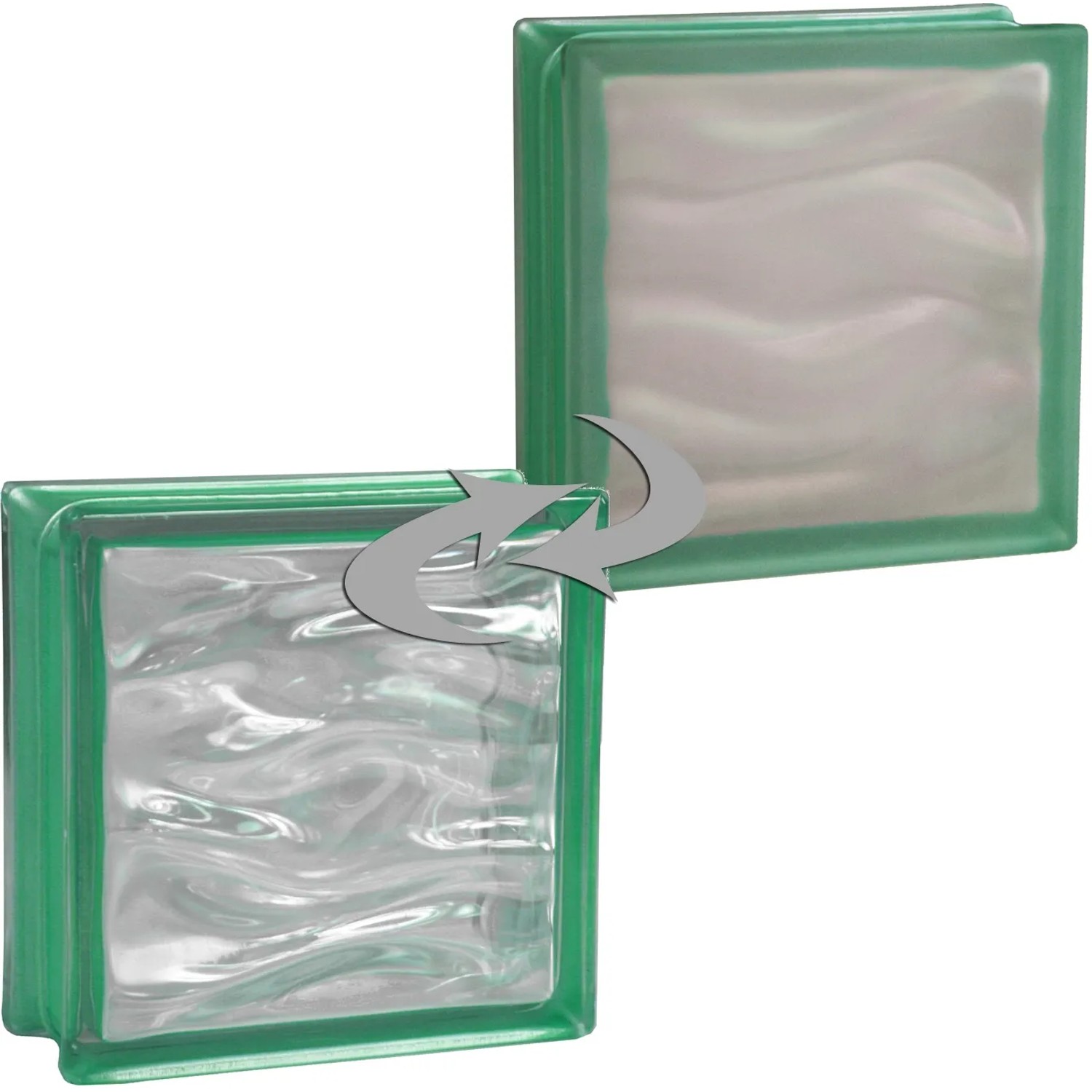 E-shop Fuchs Design Luxfera BM Aqua Reflex lesklá/mlč.sklo tyrkysová 19 x 19 x 8 cm