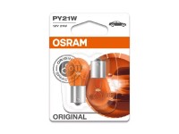OSRAM Pomocná autožiarovka Original s kovovou päticou PY21W, 12V, 2 ks (BLI)