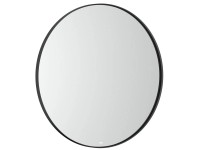 Roca Zrkadlo Luna s LED osvetlením, čierny rám, pr. 60 cm