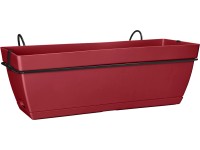 Florus Súprava kvetináča na zábradlie Paris tmavo-červená, 200 x 500 x 280 mm