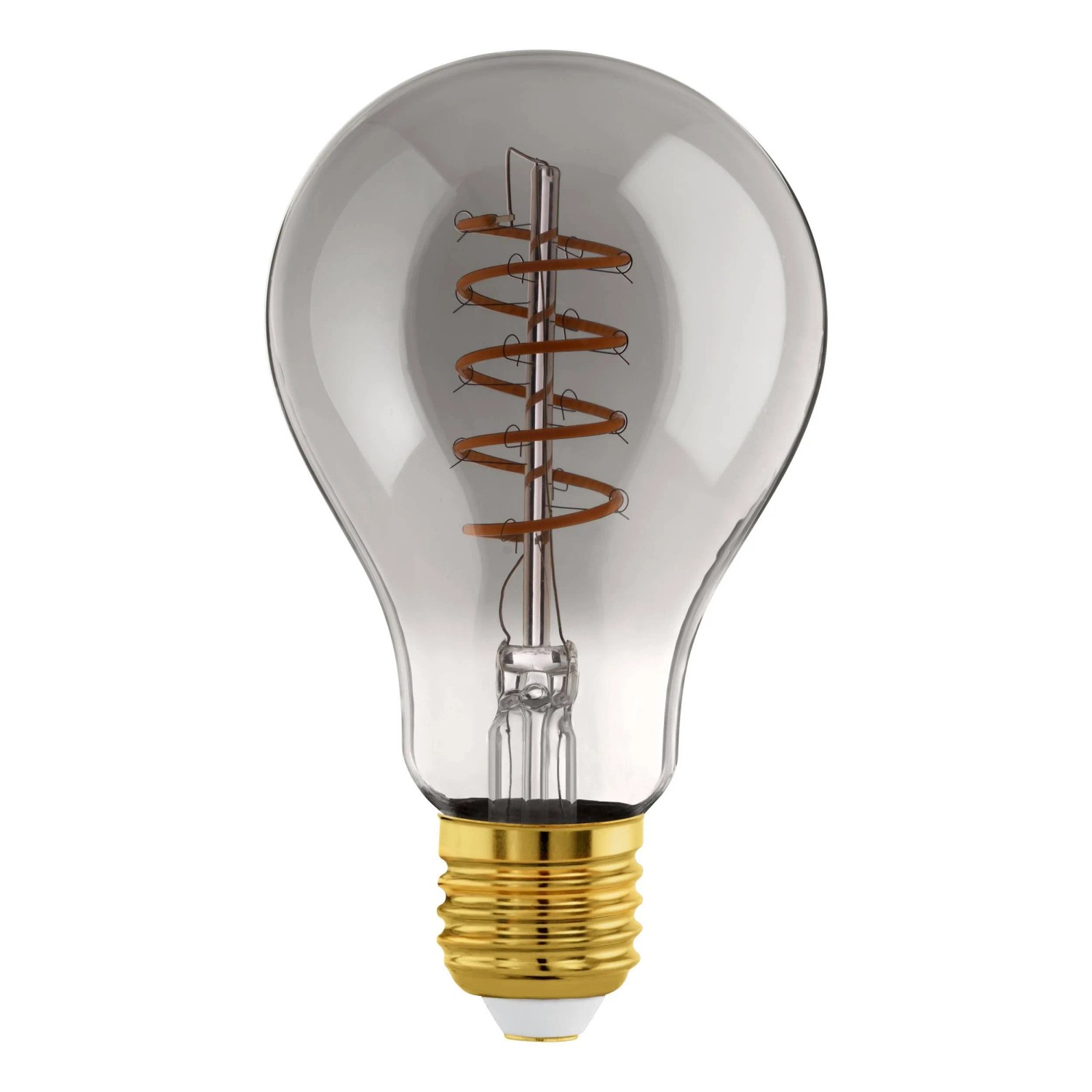 E-shop EGLO LED žiarovka E27 A75 4W 100lm 2000K pr. 75 x 130 mm, priehľadná čierna