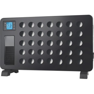 Čierny konvektorový ohrievač Tidaholm Hot Air s LED displejom, 2300 W.