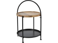 Koopman Odkladací stolík drevo/kov 39 x 55 cm