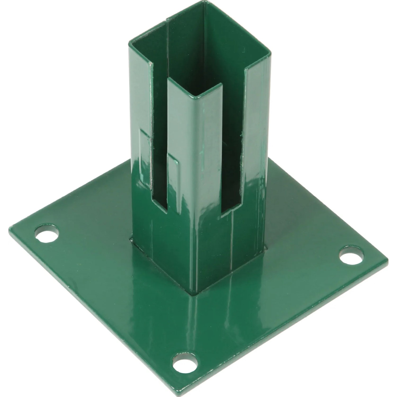 E-shop Základová nosná pätka pre rohové stĺpiky 60 x 60 mm zelená