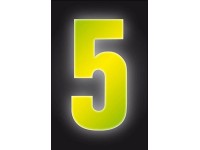 Conacord Reflexné domové číslo 5, žlté, 8 cm