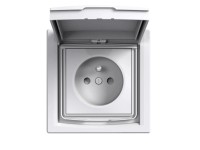 Schneider Electric Jednoduchá zásuvka 2P+PE Asfora, clonky, IP44, biela